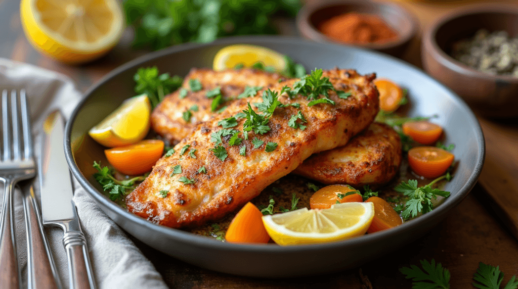 Crispy Baked Rockfish with Lemon