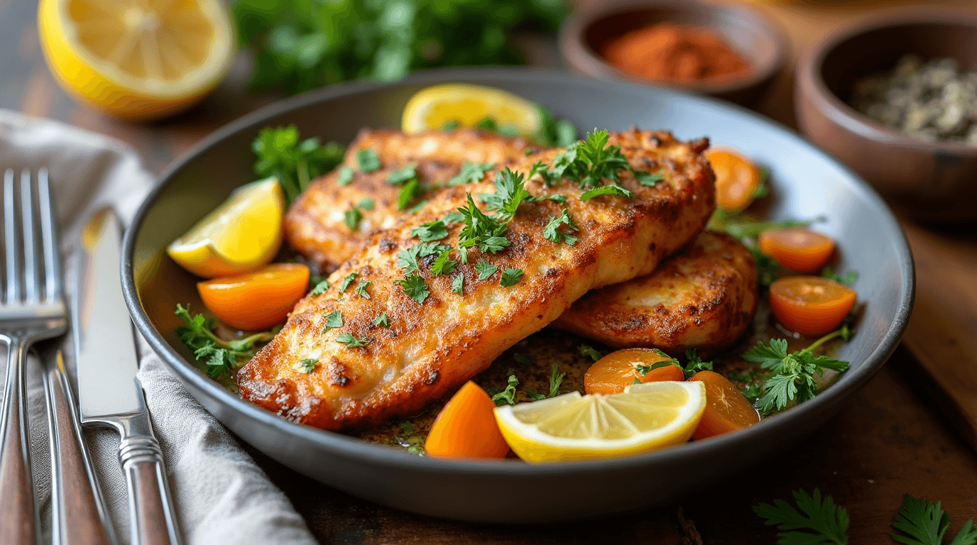 Crispy Baked Rockfish with Lemon