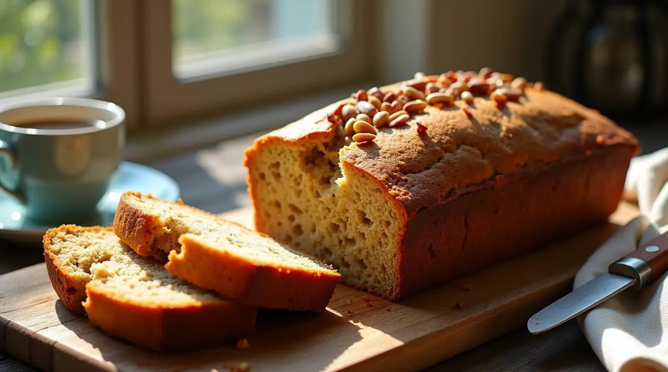 Easy banana bread with 2 bananas