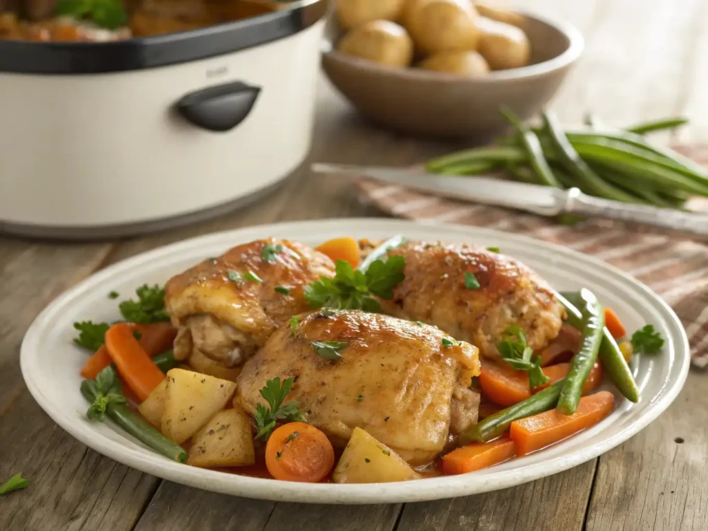 Easy Slow Cooker Chicken Thighs Recipe - Tender Crock Pot Chicken
