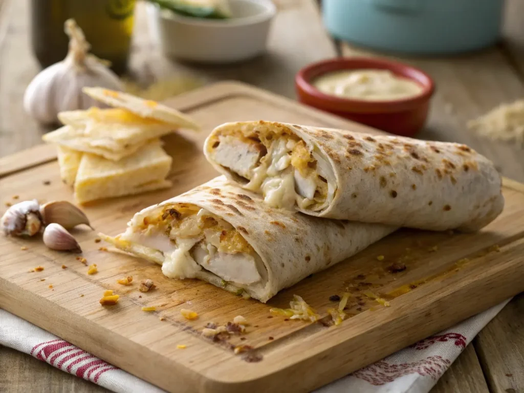 Cheesy Garlic Chicken Wraps – The Best Homemade Recipe You’ll Crave