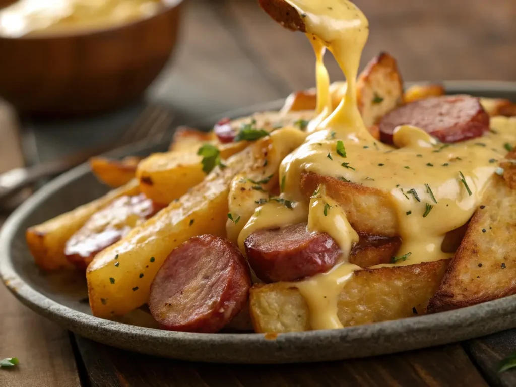 Cheesy Ranch Potatoes and Smoked Sausage Recipe